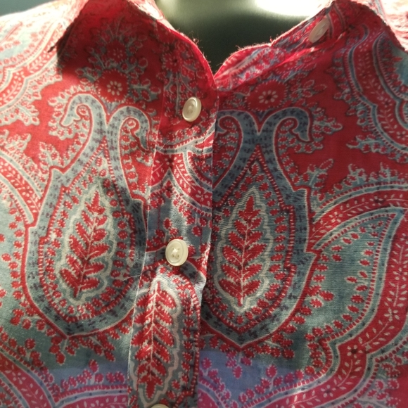 J. Crew Sz S Silk Button Down Shirt - Picture 3 of 5